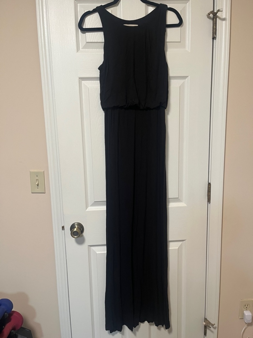 LOFT Classic Black Sleeveless Maxi Dress